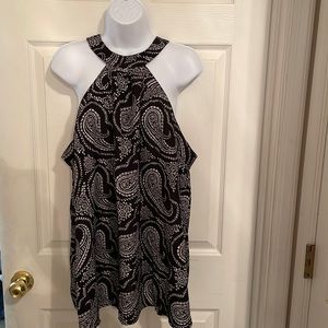 Paisley print sleeveless top